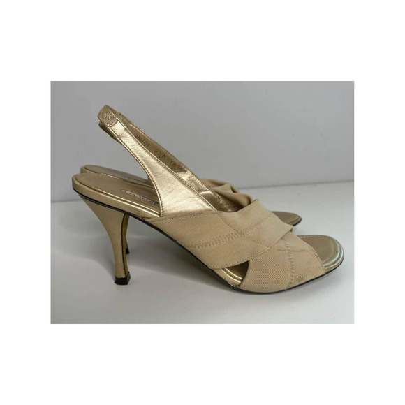 Donald J Pliner Jam Tan Slingback Heel Sandals 8.5 M - Picture 5 of 6
